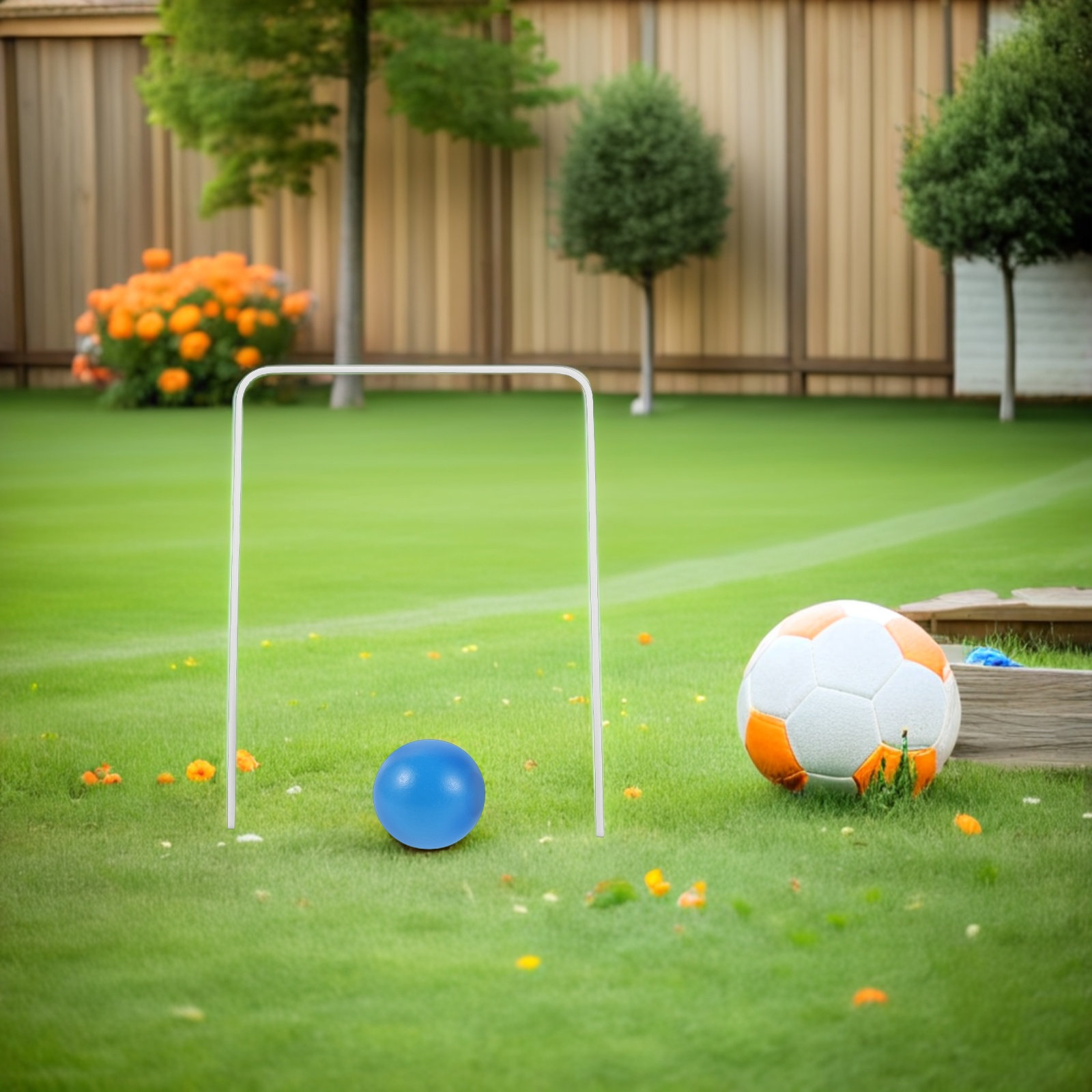 Croquet Set Lawn - Kids Croquet Set with Wickets and