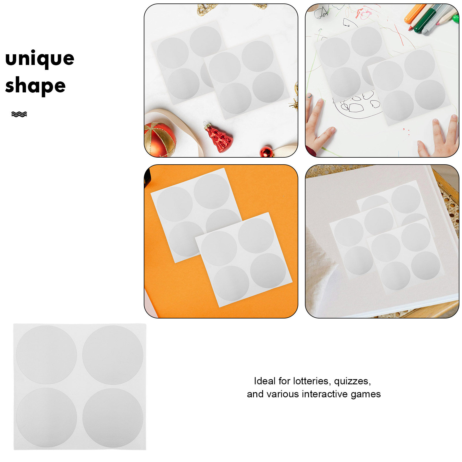 50Pcs DIY Scratch Off Stickers - Party Games Using Cards recension och pris