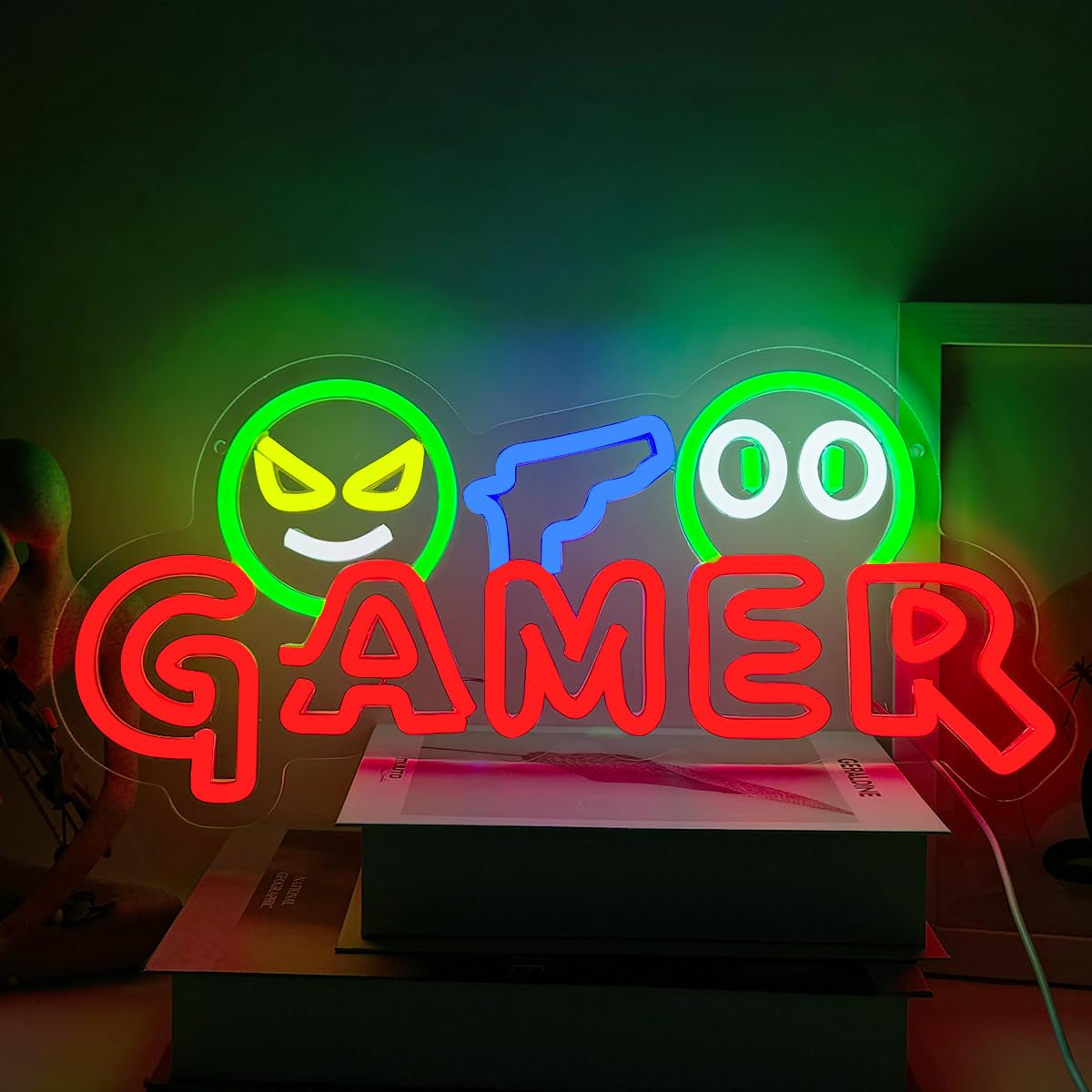 Gamer Neon Sign LED Wall Light - Party Games Graduation recension och pris