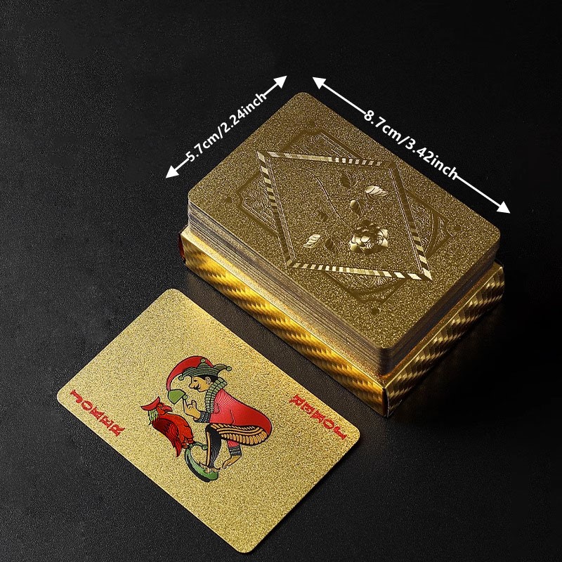 Gold Foil Skull Poker Cards Wa - Party Games Using Cards recension och pris