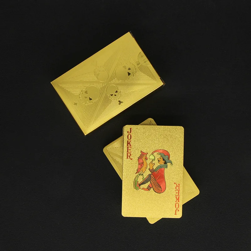 Gold Foil Skull Poker Cards Wa - Party Games Using Cards recension och pris