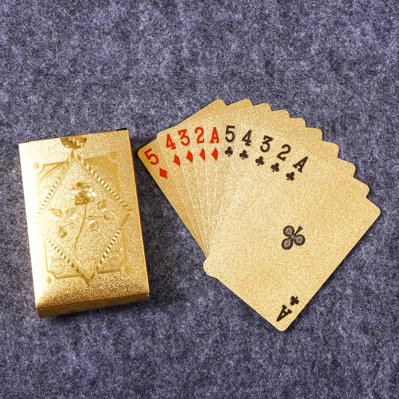 Golden Foil Embossed Rose Poke - Party Games Using Cards recension och pris