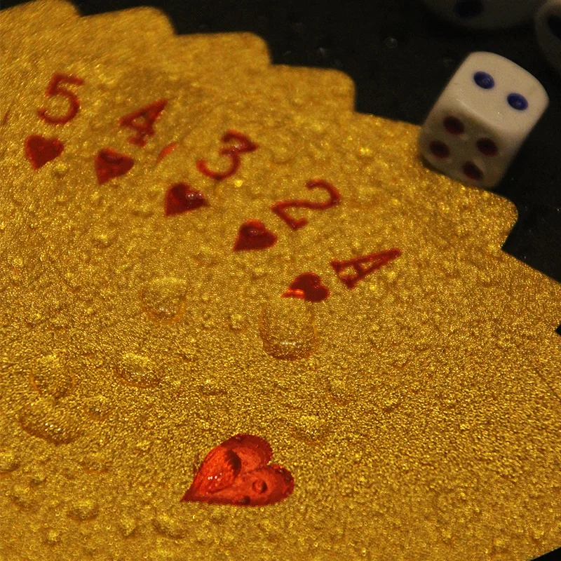 Gold Foil Skull Poker Cards Wa - Party Games Using Cards recension och pris