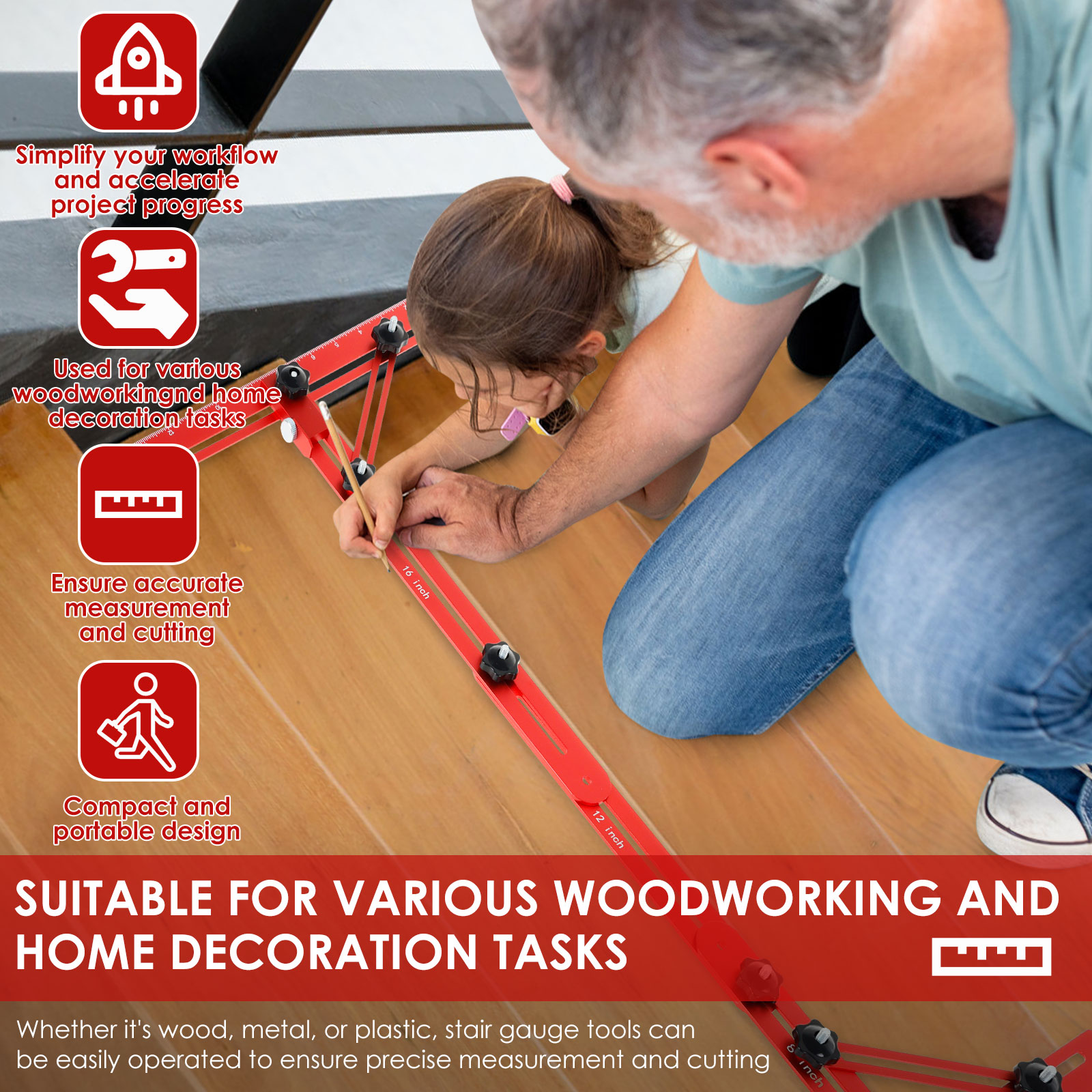 Stair Tread Template Tool Alum - Ladder Toss Set recension och pris