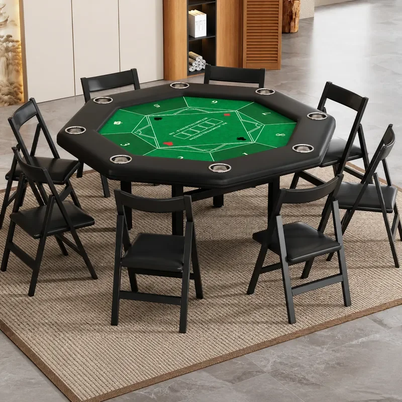 Foldable Octagonal Poker Table - Party Games Using Cards recension och pris