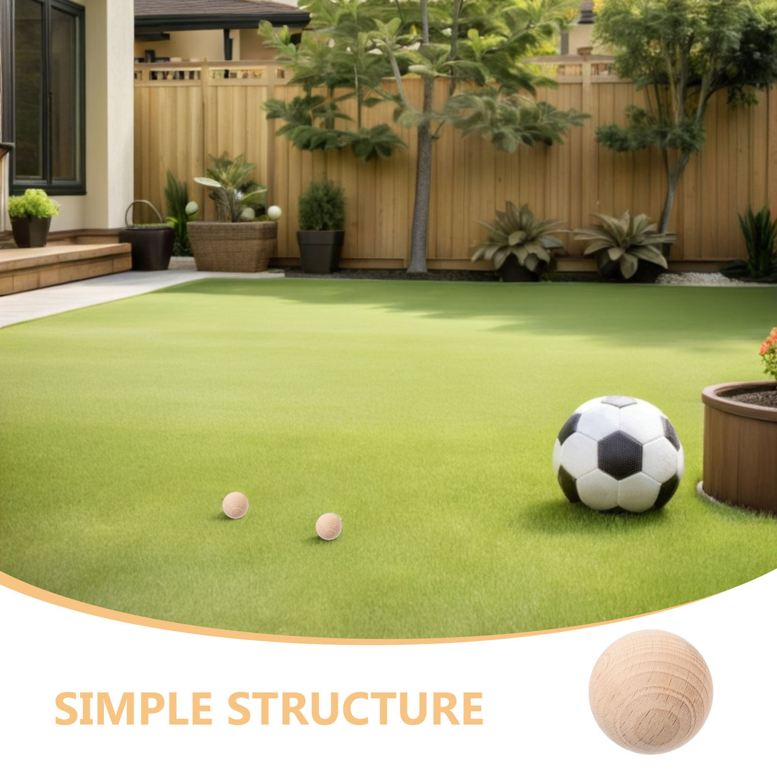 4Pcs Natural Wood Croquet Ball - Croquet Set Lawn recension och pris