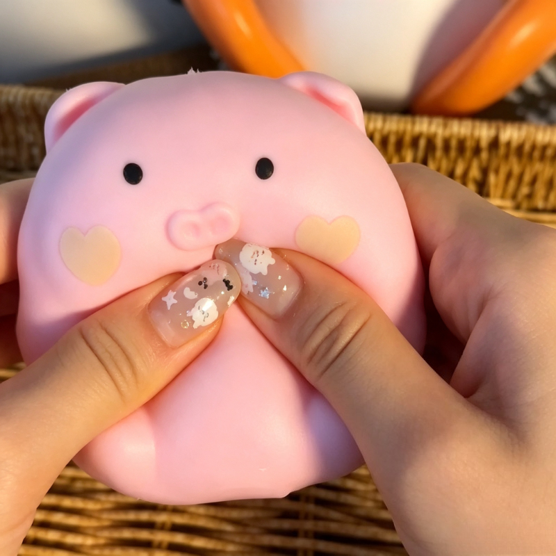 Crunchy Pink Pig Squishy Handm - Party Games Crazy recension och pris
