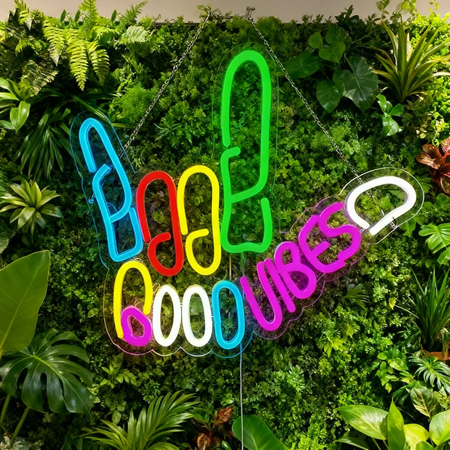 Good Vibes Only Neon Signs Lig - Party Games Good recension och pris