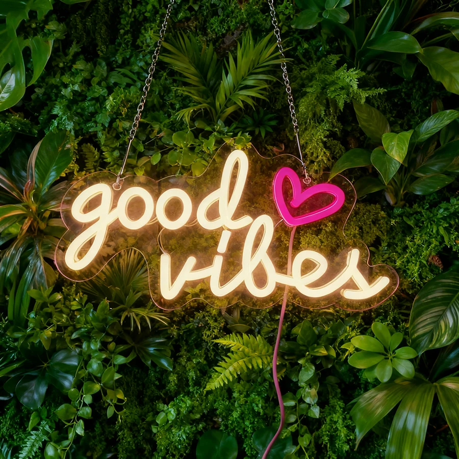 Good Vibes Only Neon Signs Lig - Party Games Good recension och pris